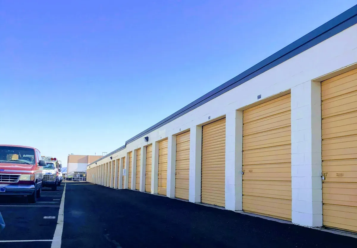 yellow roll up door storage units